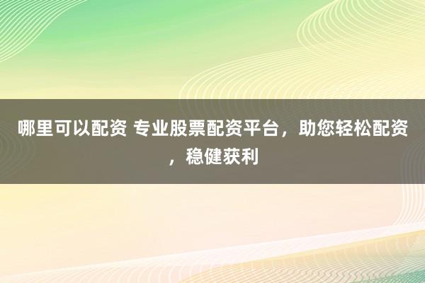 哪里可以配资 专业股票配资平台，助您轻松配资，稳健获利